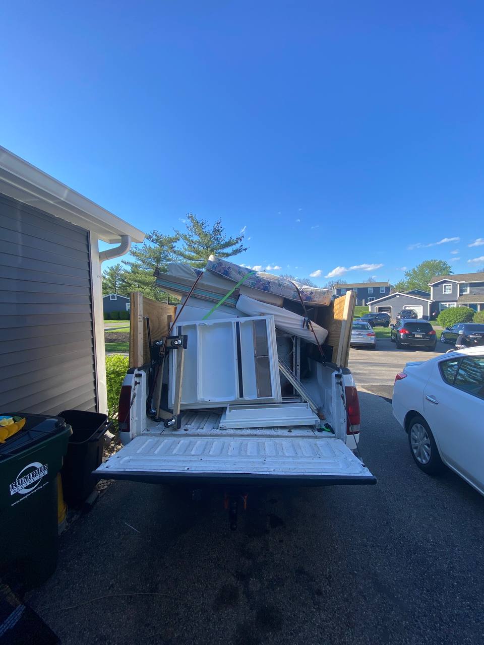 Loaded truck - full junk removal haul